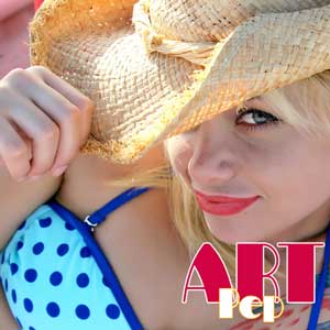 50er Bikini mit Punkten